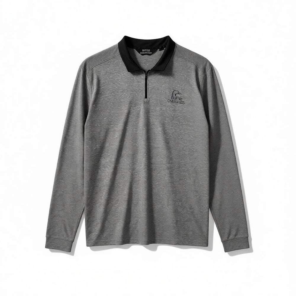 Ducks Unlimited Men’s Quarter-Zip Pullover – Size Large – Gray
